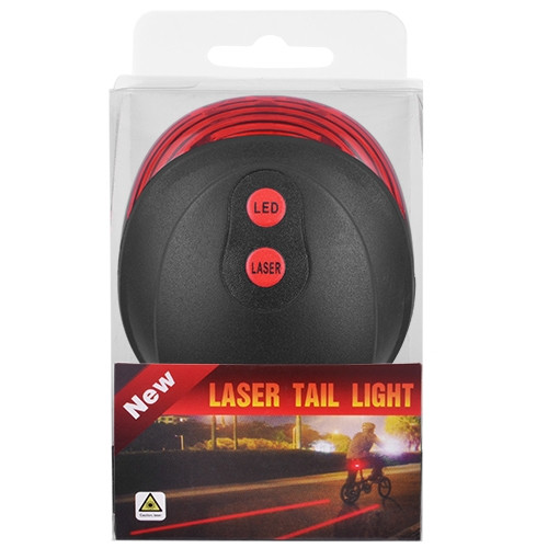 Задняя велофара с лазерными габаритами Police DW-681/9301 Waterproof  