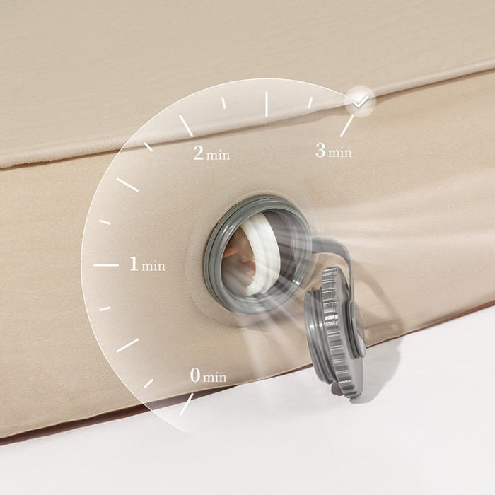 Матрас самонадувающийся двойной Naturehike NH20FCD08, бежевый  