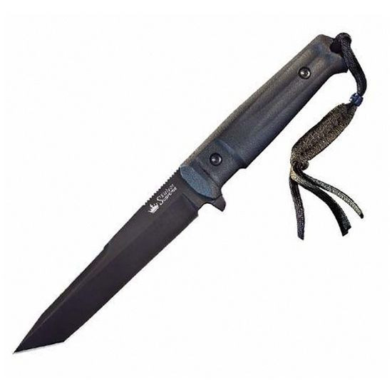 Нож Kizlyar Supreme Aggressor черный, сталь AUS8, черные ножны  