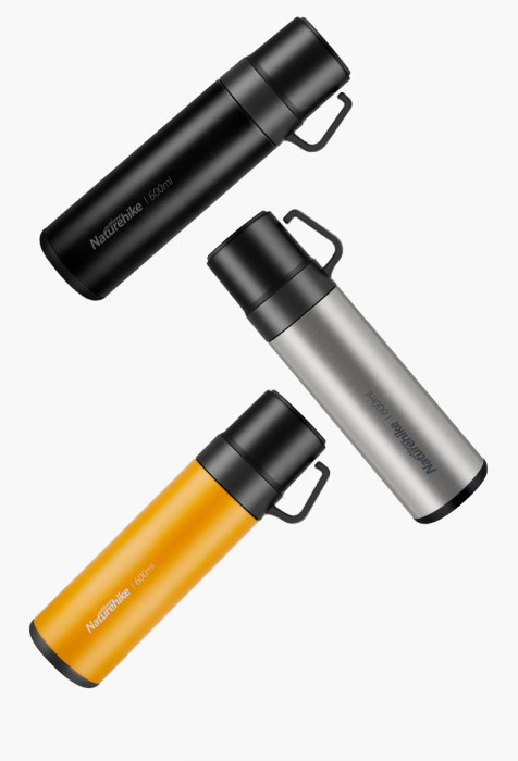 Термос Naturehike NH17S020-B, 600 мл, серебристый  