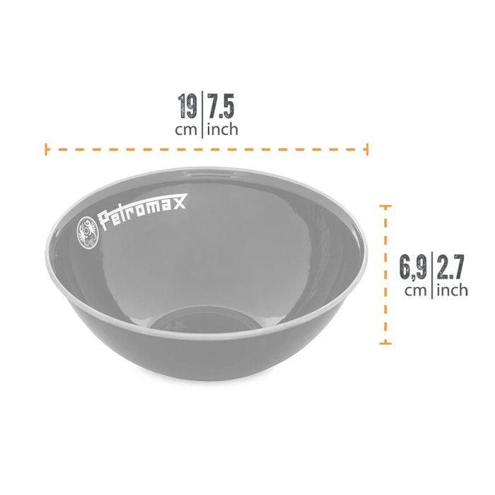 Набор мисок эмалированных Petromax Enamel Bowls 1 л Черный (2 шт)  