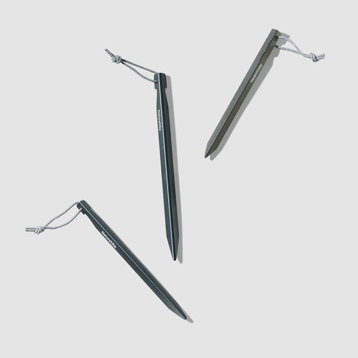 Колышки туристические облегченные Naturehike CNK2650PJ014, V-образные, 18 см, 6 шт, серый  