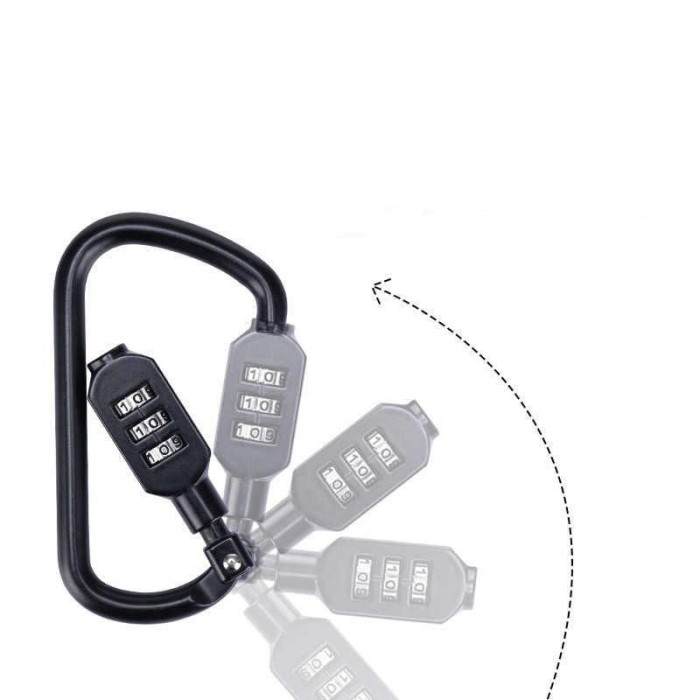 Карабин-замок с кодом Naturehike Travel D-type lock S-9D  