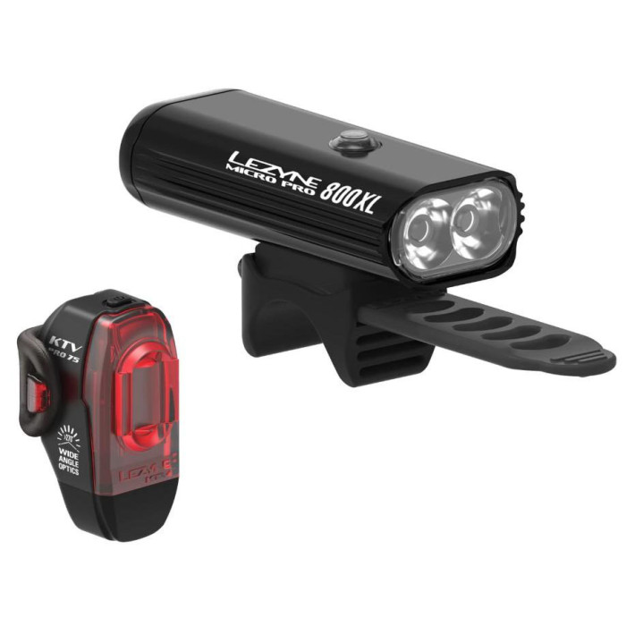 Комплект фар Lezyne MICRO PRO 800XL / KTV PRO PAIR 800/75 люменов Y13 