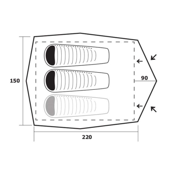 Палатка Trimm ALFA-D lime green - зеленый  