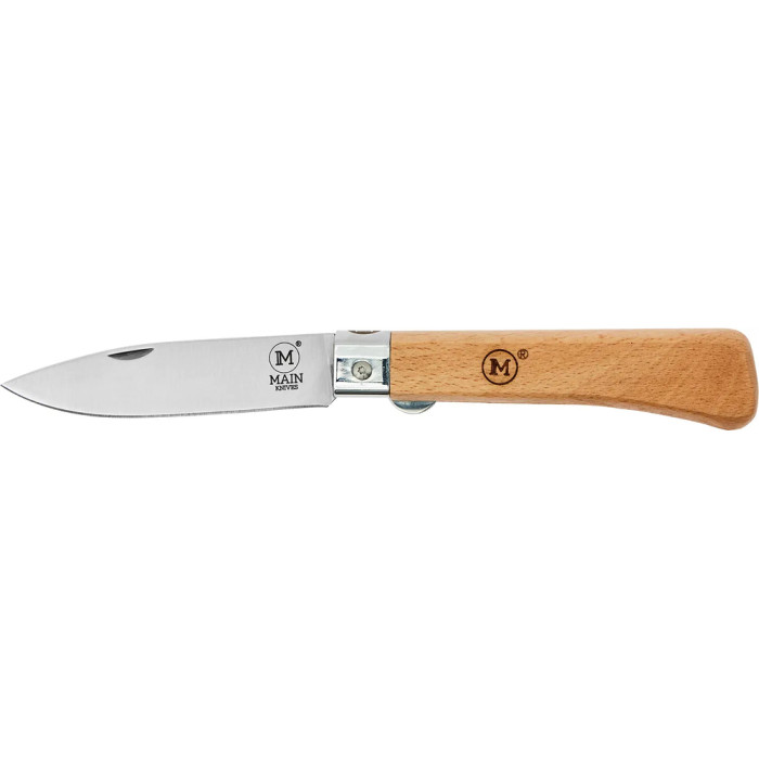 Нож Main Knives Workers line Drop Point Beech Wood Light Brown  