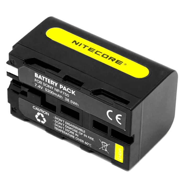 Аккумулятор Li-Ion Nitecore NP-F750 для камер Sony NEX-FS700, HXR-NX5N, HXR-NX100 (5200mAh)  