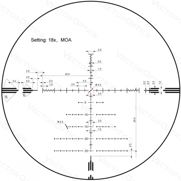 Прицел оптический Vector Optics Orion Pro Max 3-18x50 (30 мм) HD illum. SFP VOR-5 MOA  