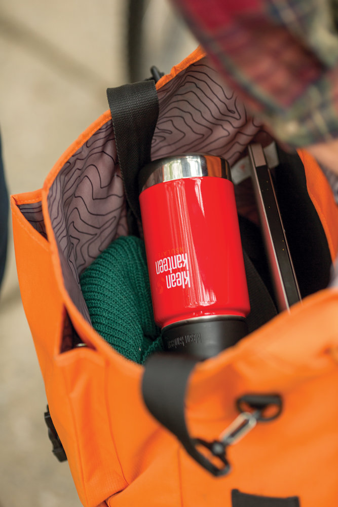Термофляга Klean Kanteen Wide Vacuum Cafe Cap Mineral Red 355 мл