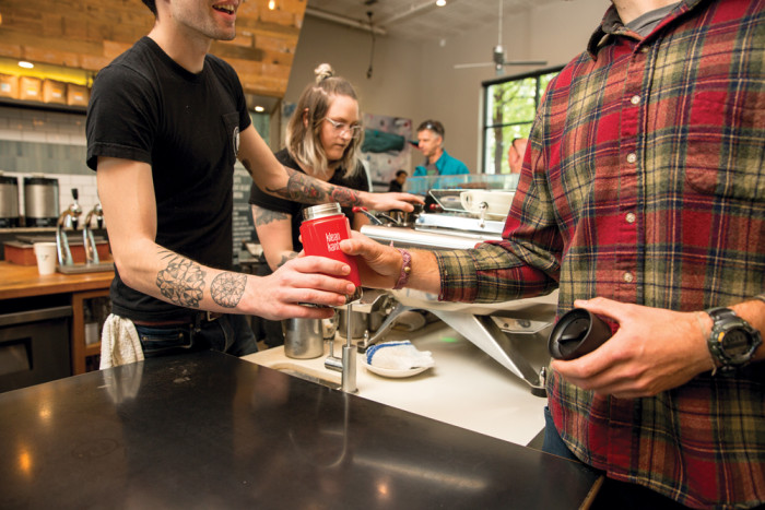 Термофляга Klean Kanteen Wide Vacuum Cafe Cap Mineral Red 355 мл  