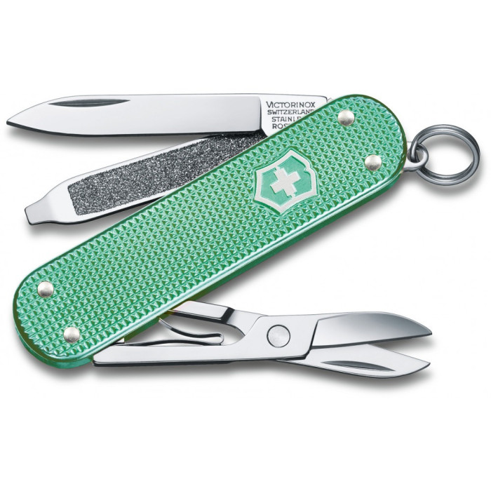 CLASSIC SD Alox Colors  Minty Mint  58мм/1сл/5функ/рифл.голуб /ножн 
