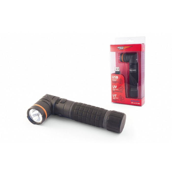 Ультрафиолетовый фонарь Яркий Луч PERISCOPE UV, черный, Nichia  