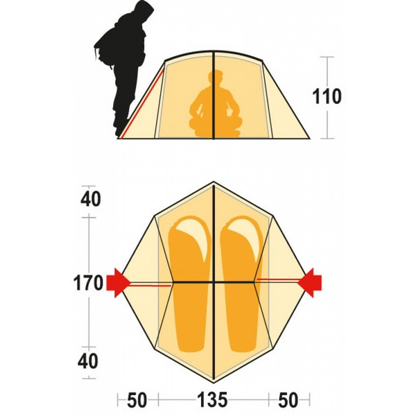 Палатка Ferrino Spectre 2 Red/Gray  