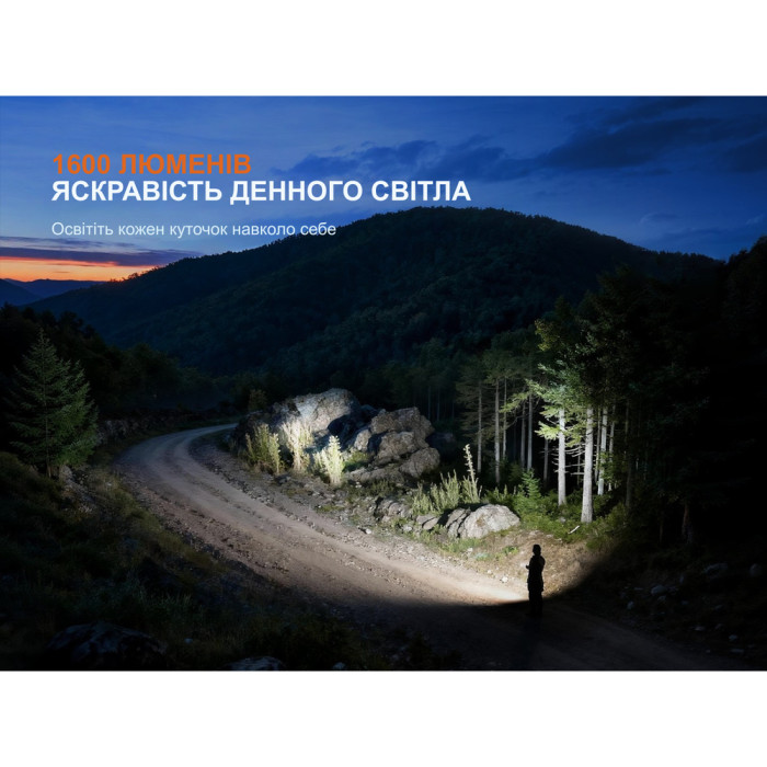 Фонарь наключный Fenix E06R PRO, черный  