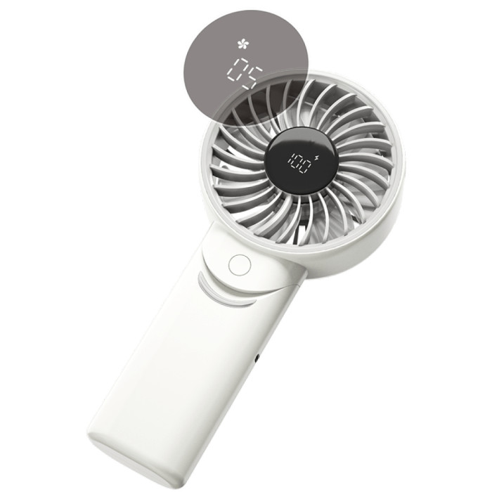 Портативный вентилятор Nitecore NEF03 Pro (LED-дисплей, 5 скоростей, до 5.8 м/с), белый  