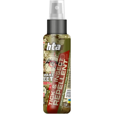 Репеллент-спрей от комаров HTA MAXI DEET 100% TICK &amp; INSECT REPELLENT 100 ml