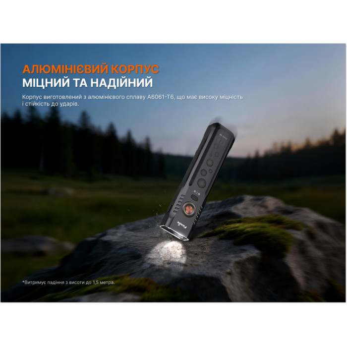 Фонарь Fenix ​​E08R UE, черный  