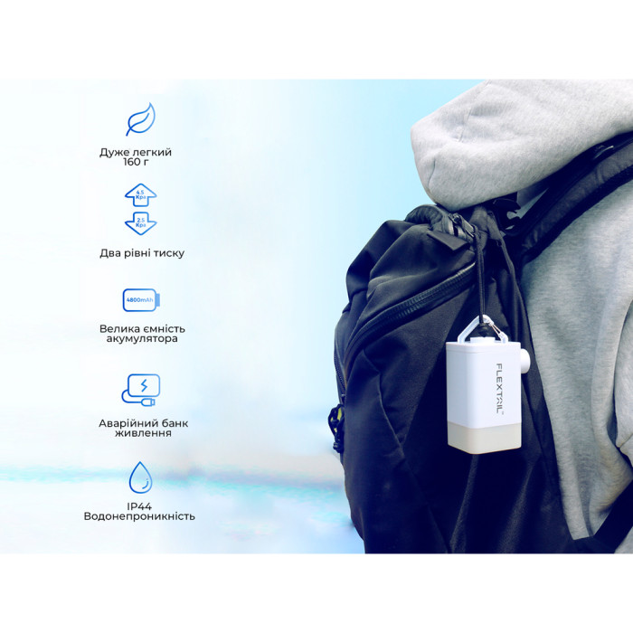 Насос-фонарь-powerbank кемпинговый Flextail Max Pump 2 Plus, оранжевый  