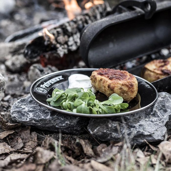 Набор тарелок эмалированных Petromax Enamel Plates 18 см Черный (2 шт)  