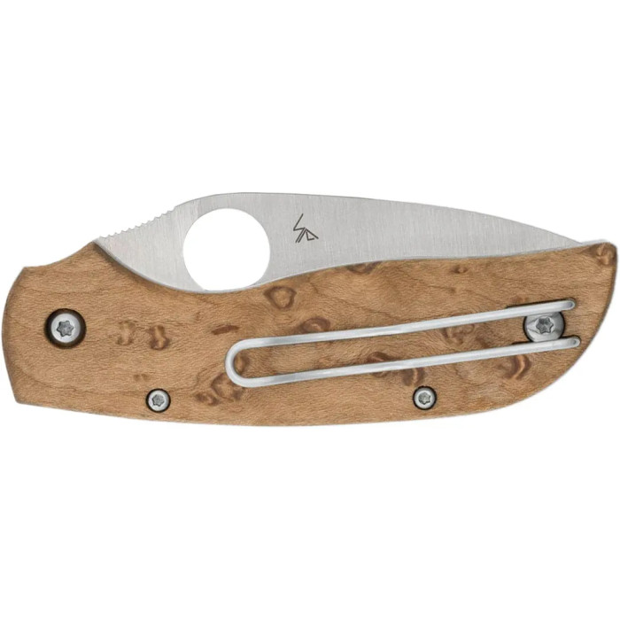 Нож Spyderco Chaparral Slipit Birdseye Maple, CTS XHP, Wood brown  