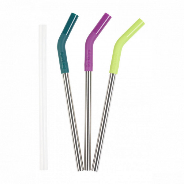 Набор стальных трубочек Klean Kanteen Straw 10 mm 3-Pack Multi Colored  