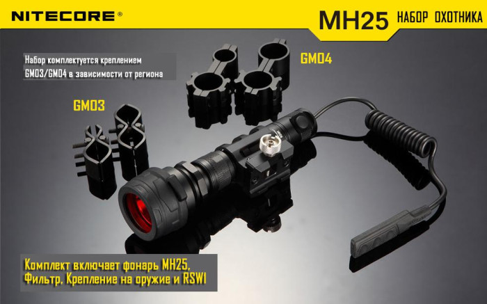 Набор тактический Nitecore MH25 Hunting Kit  