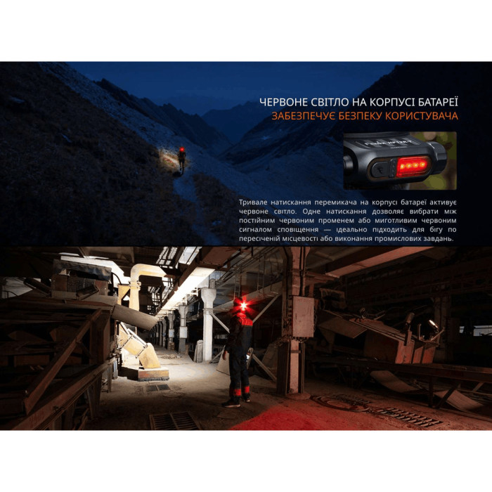 Фонарь налобный Fenix HP12R-TB черный  