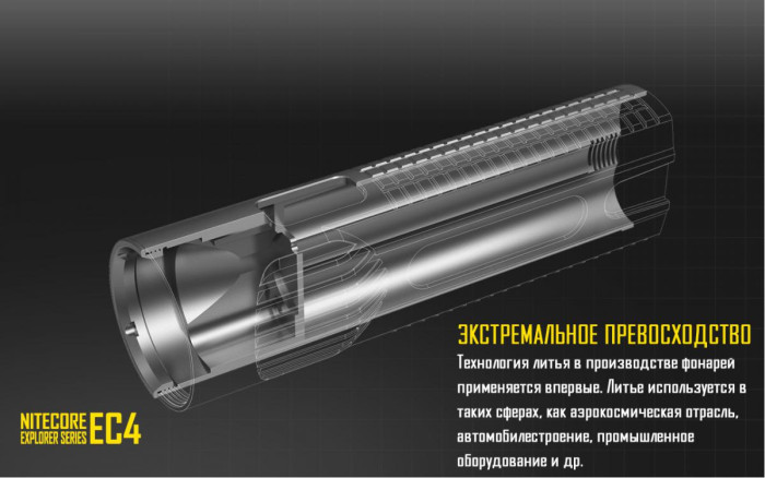 Карманный фонарь Nitecore EC4, 1000 люмен  