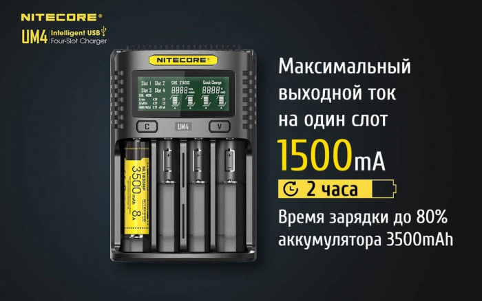 Зарядное устройство Nitecore UM4  