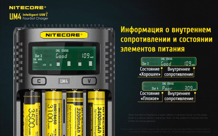 Зарядное устройство Nitecore UM4  