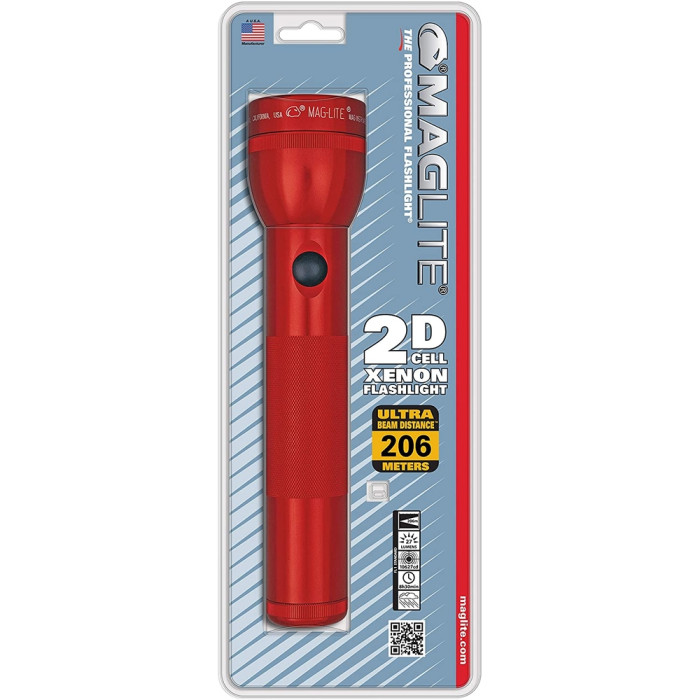 Ручной фонарь Maglite 2D , красный, LED (S2D036R)  