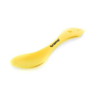 Ложка-вилка (ловилка) пластмассовая Tramp желтая