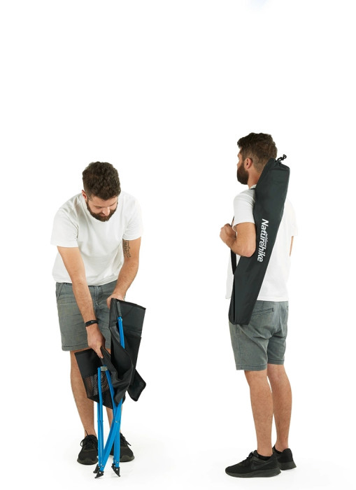 Кресло складное Naturehike YL04 NH18X004-Y, Оксфорд 600D / сталь, черный  