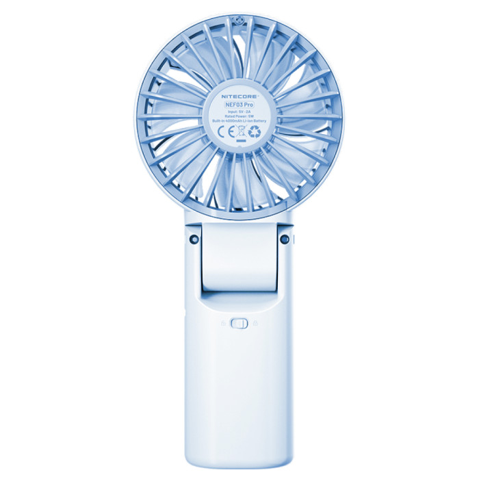 Портативный вентилятор Nitecore NEF03 Pro (LED-дисплей, 5 скоростей, до 5.8 м/с), синий  