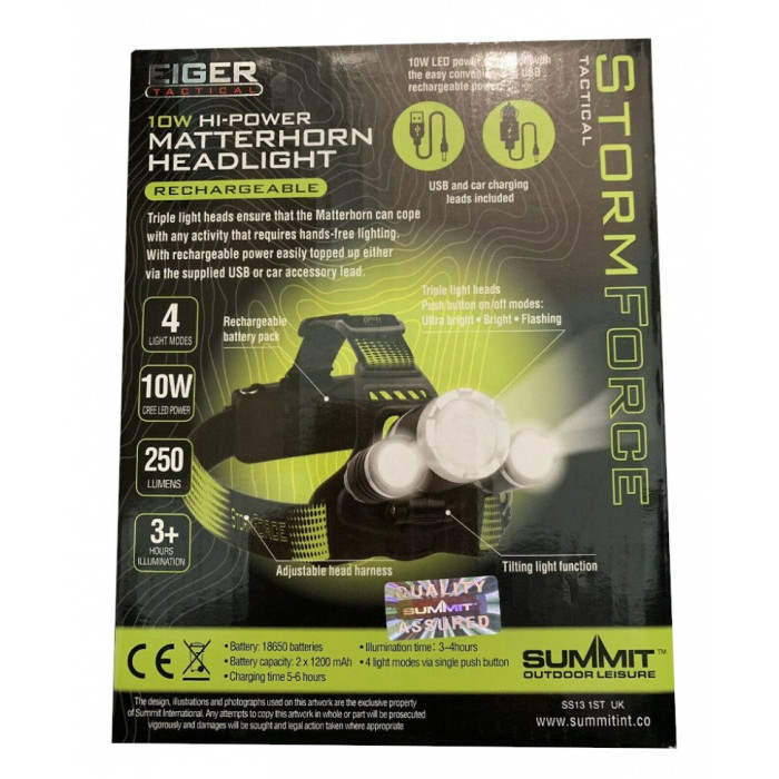 Налобный фонарь Summit Storm Force Matterhorn XPE T6  