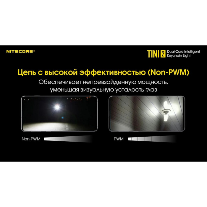 Фонарь наключный Nitecore TINI 2  черный  