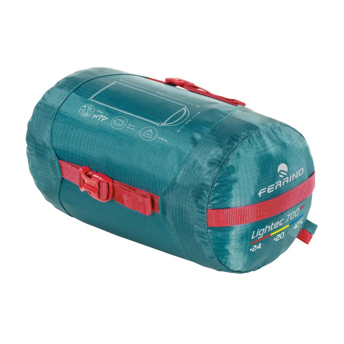 Спальный мешок Ferrino Lightec 700 SQ/+20°C Green Left (86154NVVS)  