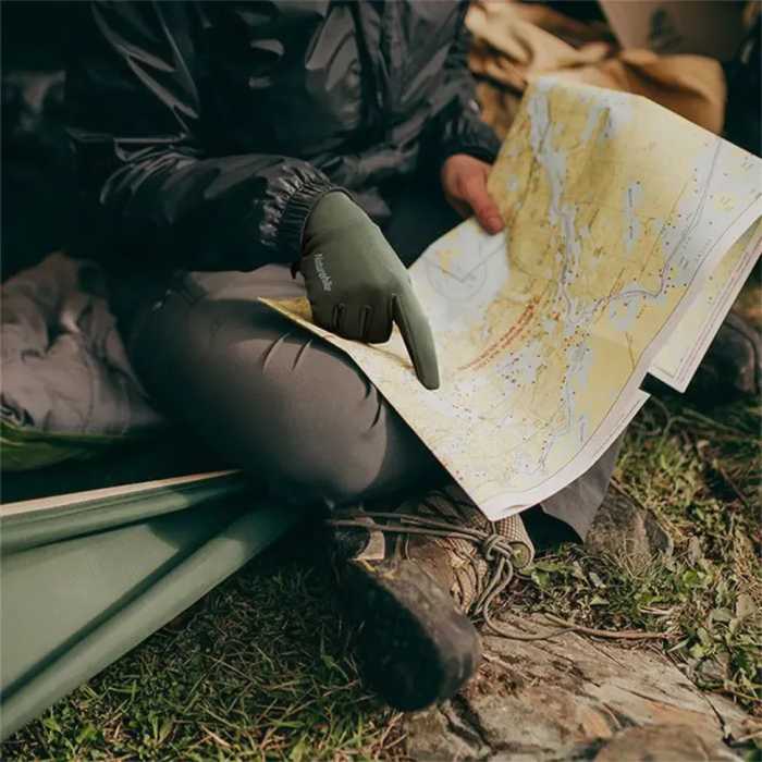 Перчатки трикотажные с улучшенным хватом Naturehike NH20FS032, размер L, черные  