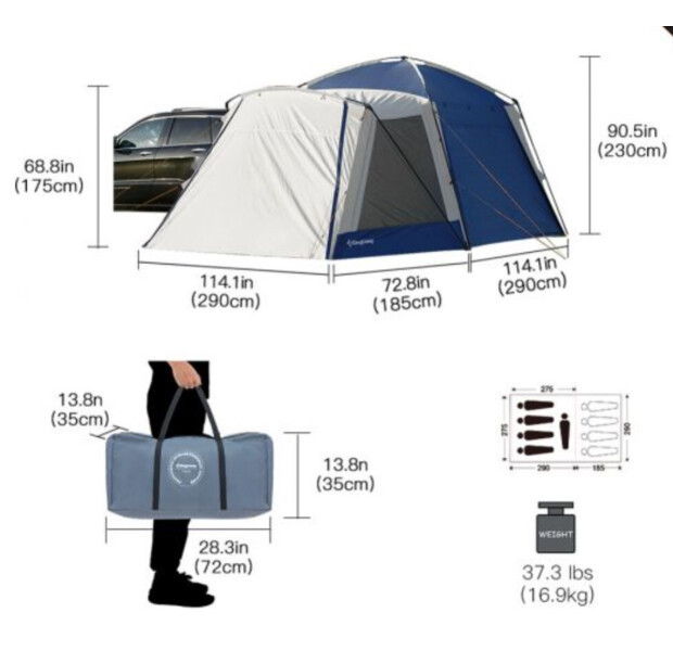 Палатка KingCamp MEIFI PLUS (KT4083) BLUE / BEIGE  