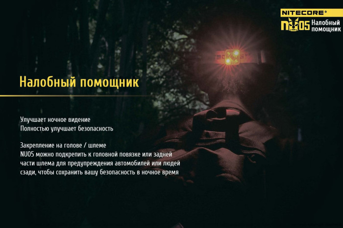 Фонарь налобный Nitecore NU05 KIT  