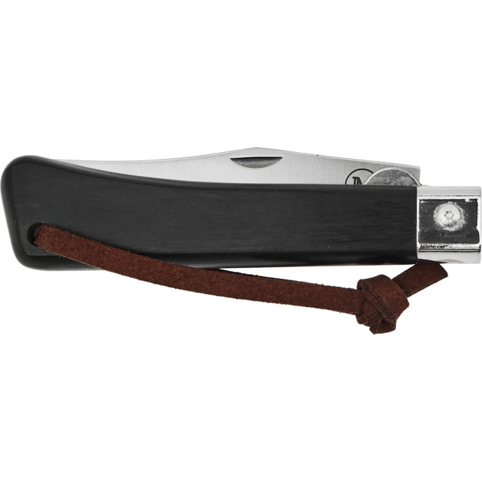 Нож Main Knives Workers line, black pressed wood handle, clip point blade and PU black  