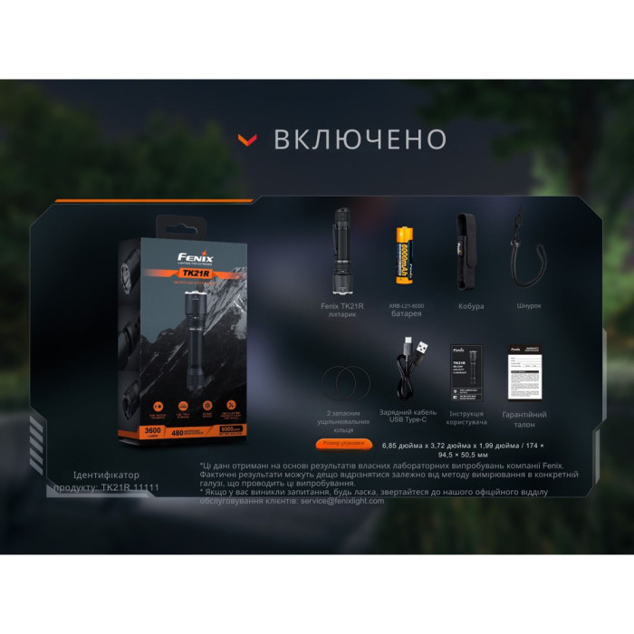Фонарь тактический Fenix ​​TK21R  
