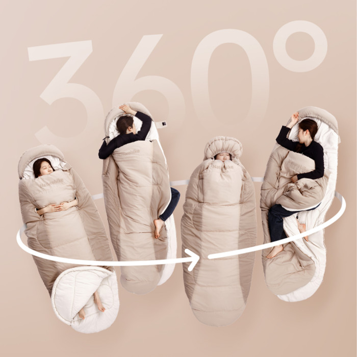 Спальный мешок овальный Naturehike PS200 CNK2350WS026, серый  