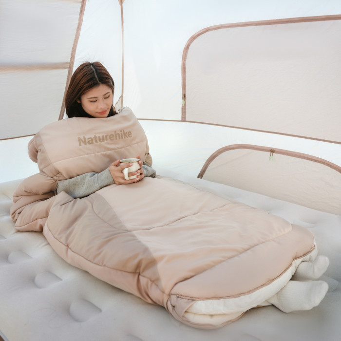 Спальный мешок овальный Naturehike PS200 CNK2350WS026, серый  