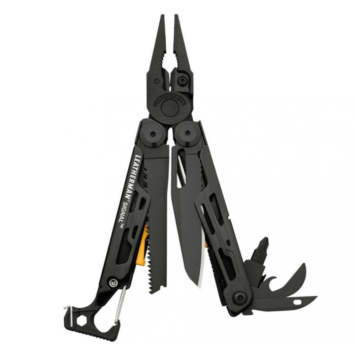 Мультиинструмент LEATHERMAN SIGNAL BLACK, синтетический чехол, картонная коробка  