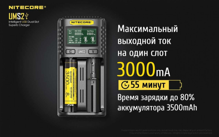 Зарядное устройство Nitecore UMS2  