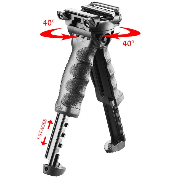 Рукоятка-сошки FAB Defense поворотная наклонная на планку Пикатинни (tpodg2-b)  