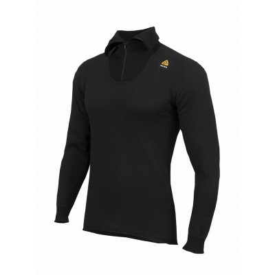 Термофутболка Aclima HotWool 230 gr Polo W/Zip Unisex Black, XXXL