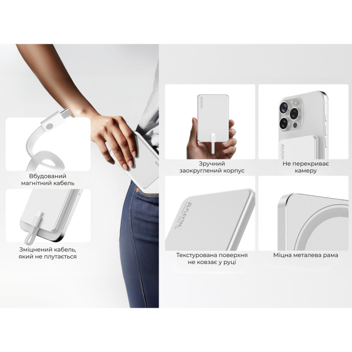 УМБ Vollyc by Flextail Powerbank Zero Power Metal 5000 mAh, 19,25W, 1.6A  