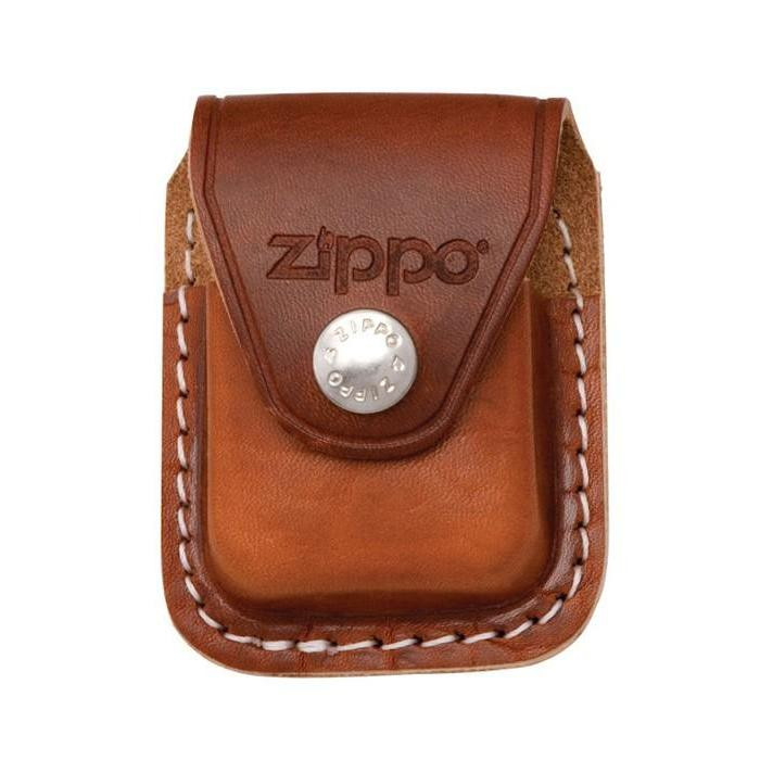 Чехол Zippo коричневый с клипсой LPCB 